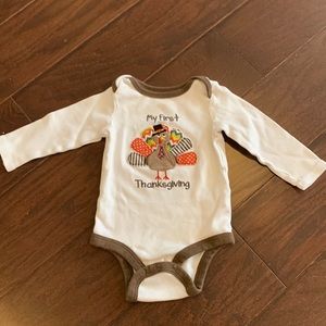 My First Thanksgiving long sleeve onesie